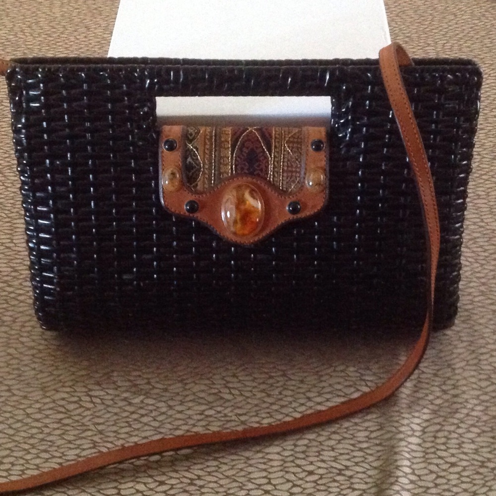 RODO ITALIAN VINTAGE WOVEN WICKER HANDBAG